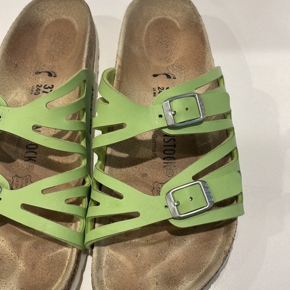 Birkenstock Green Leather Buckle Sandals—Adjustable—GREAT!! Excellent Cond-37 - Picture 2 of 9